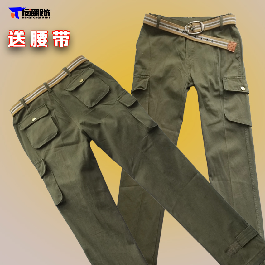 春秋纯棉加厚机修工作服裤子宽松耐磨耐脏劳保裤汽修电焊工作裤男