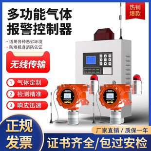 4G无线工业可燃气体报警器氧气一氧化碳氨气硫化氢浓度泄露探测器