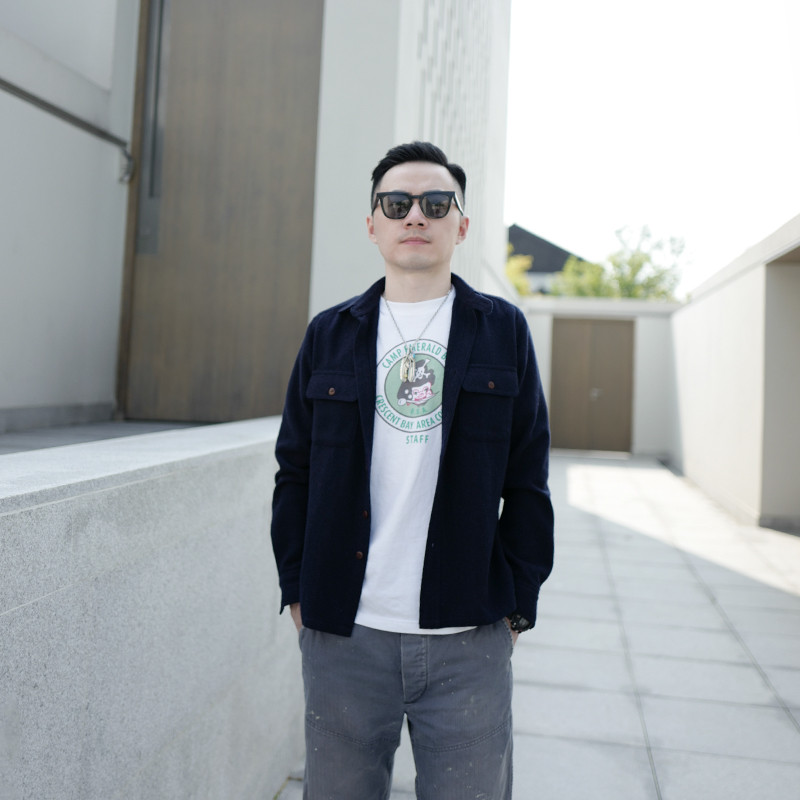 自制原创休闲时尚长袖衬衫bf