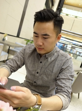 春秋款小溪自制衬衫男士长袖休闲纯棉细条纹修身原创衬衣薄款上衣