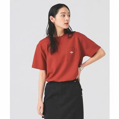 DANTON丹顿口袋刺绣短袖女式T恤
