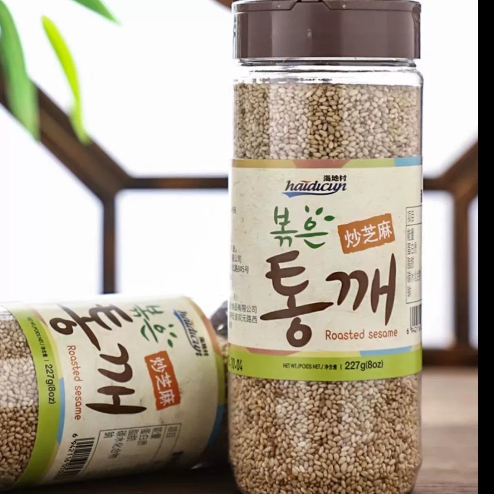 韩式炒熟白芝麻227g农家即食熟芝麻白芝麻熟罐装紫菜包饭寿司芝麻