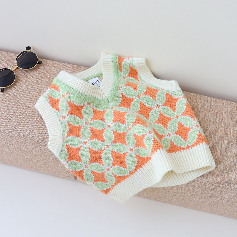 2024新款春秋 女童外穿毛线背心马夹外套 女宝宝儿童洋气针织马甲