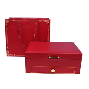 红色黄金珠宝收纳礼盒首饰盒