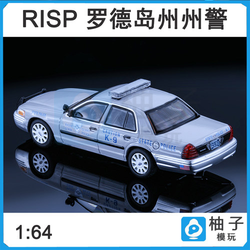 Rollin 1:64 RISP 罗德岛州州警 K-9 警车CV模型汽车福特合金摆件