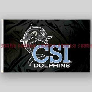 NCAA史泰登岛海豚旗帜队旗Staten Banner Dolphins Island Flag