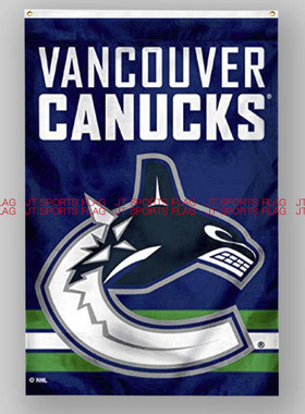 NHL加拿大温哥华加人队冰球俱乐部冠军队旗定制Vancouver Canucks