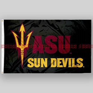 NCAA亚利桑那州太阳魔鬼立大学队旗ASU Arizona State Sun Devils
