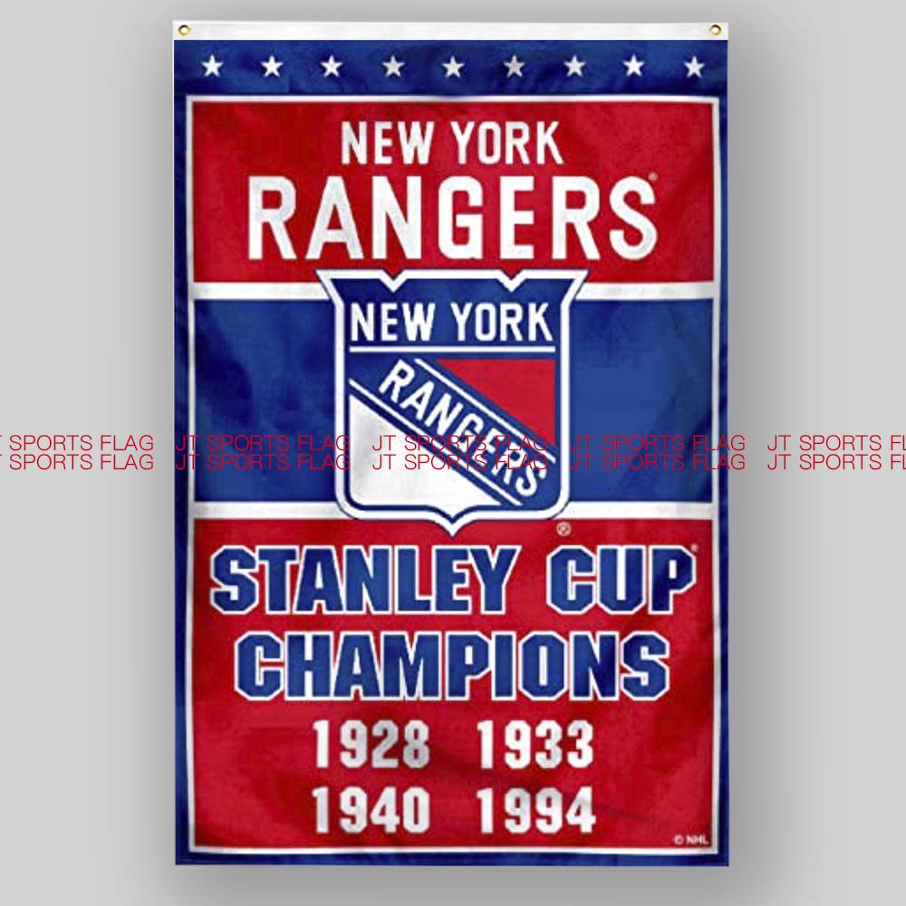 NHL美国纽约游骑兵队曲棍球冰球俱乐部冠军队旗New York Rangers