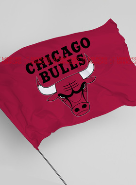 NBA芝加哥公牛篮球俱乐部青少年学生周边队旗子定制Chicago Bulls