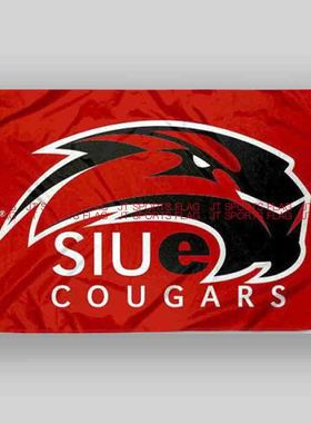 NCAA爱德华兹维尔美洲狮旗帜队旗SIU Edwardsville Cougars Flag