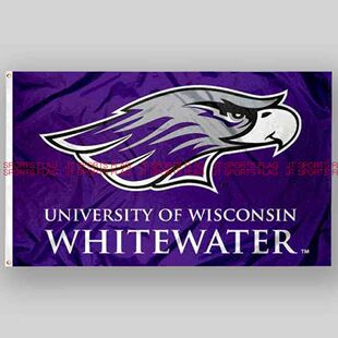 NCAA威斯康星大学白水旗帜队旗定做Wisconsin Whitewater Flag