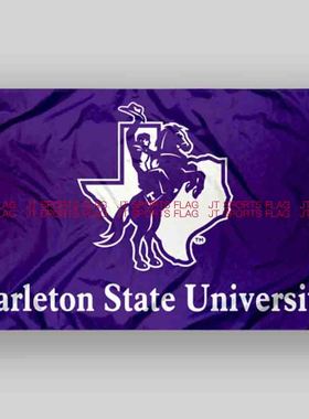 NCAA塔尔顿州德州人旗帜大学队旗定做Tarleton State Texans Flag