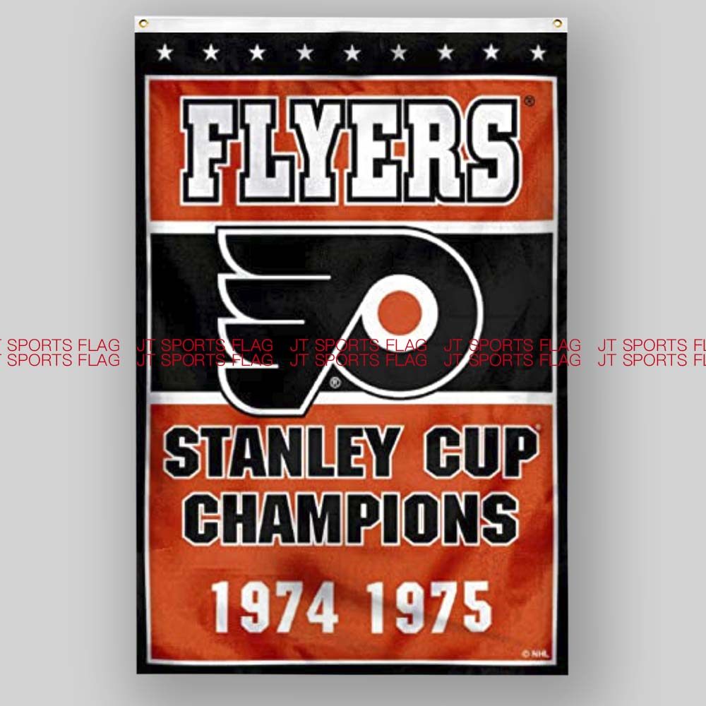 NHL美国费城飞人队曲棍球冰球俱乐部冠军队旗Philadelphia Flyers