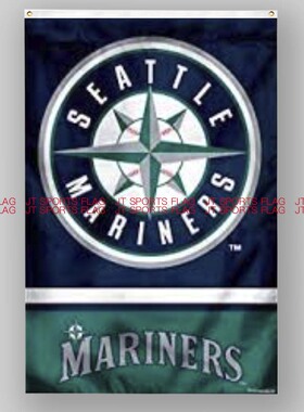 MLB美国西雅图水手队棒球俱乐部冠军队旗旗帜Seattle Mariners