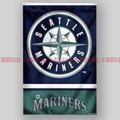 MLB美国西雅图水手队棒球俱乐部冠军队旗旗帜Seattle Mariners