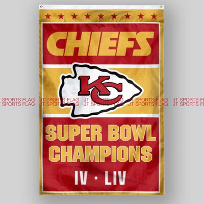 NFL美国堪萨斯城酋长队橄榄球俱乐部冠军队旗Kansas City Chiefs