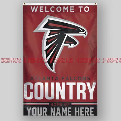 NFL美国亚特兰大猎鹰队橄榄球俱乐部冠军队旗定制Atlanta Falcons