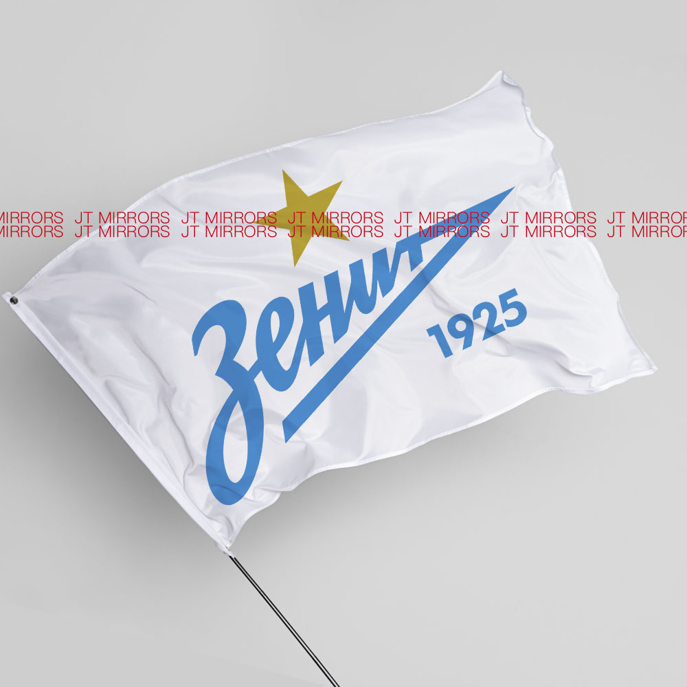 欧冠联赛圣彼得堡泽尼特足球俱乐部球队周边应援队旗定做fc zenit