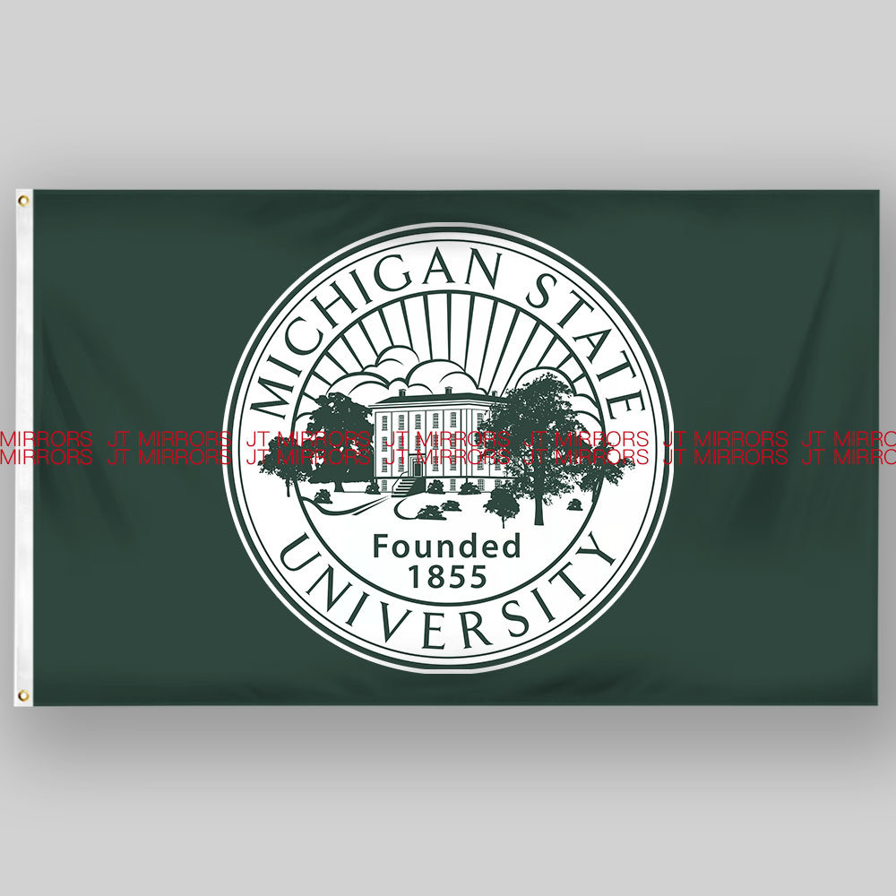 密西根州立大学学院校旗班旗队旗旗帜Michigan State University