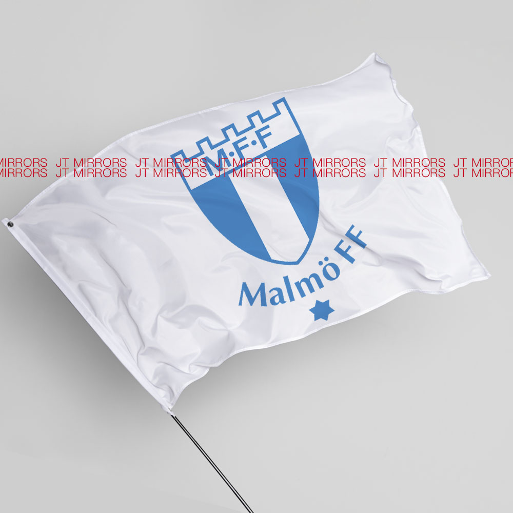 欧冠联赛马尔默足球俱乐部球队周边应援队旗定做Malmö FF flag