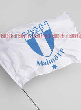 欧冠联赛马尔默足球俱乐部球队周边应援队旗定做Malmö FF flag