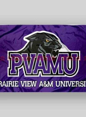 NCAA草原景观黑豹旗帜队旗定做Prairie View A&M Panthers Flag
