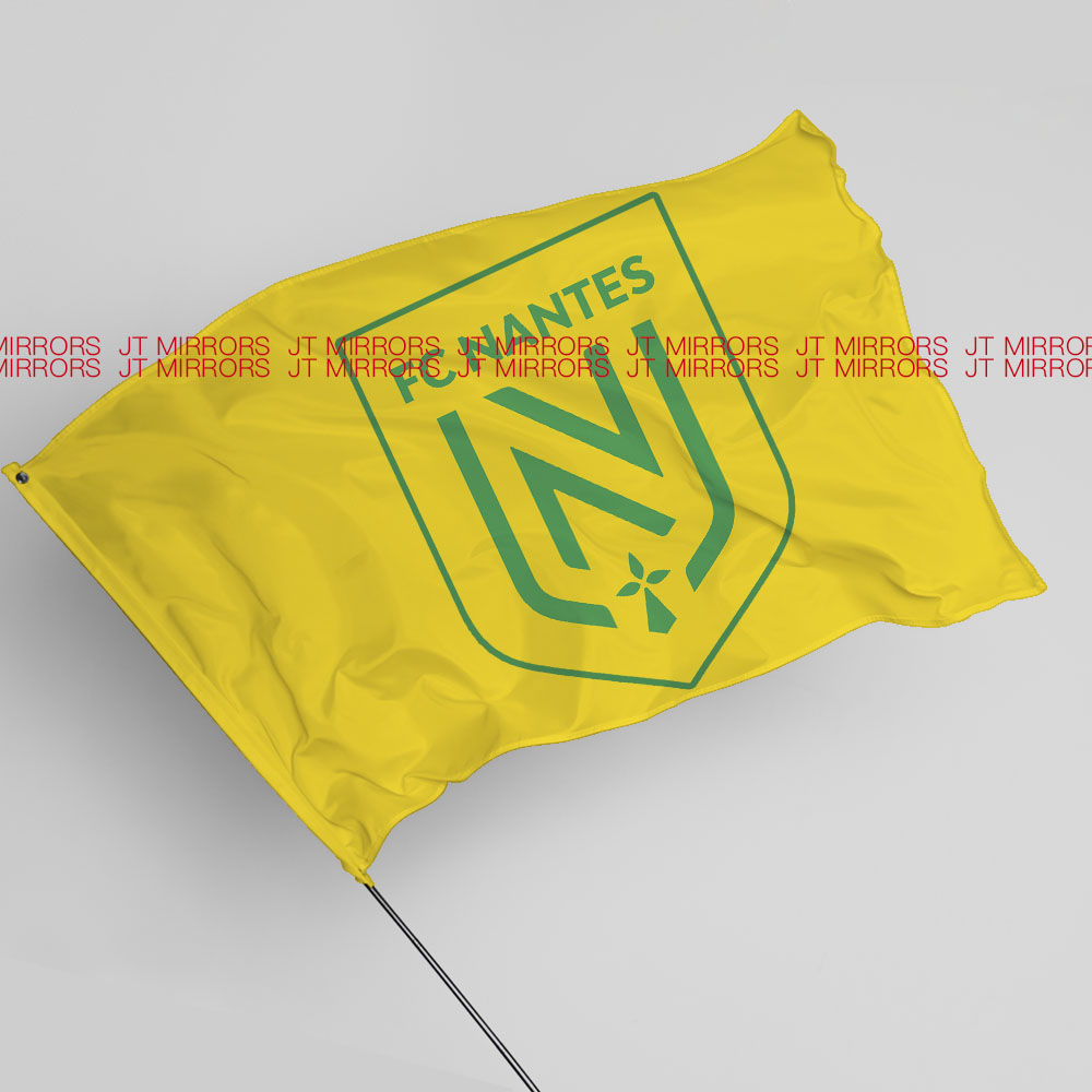 法甲联赛南特足球俱乐部队周边应援队旗旗帜定做FC Nantes flag