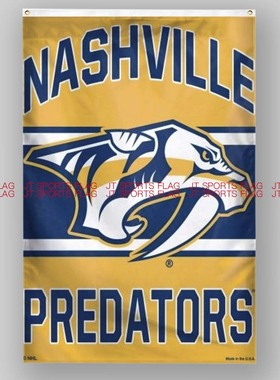 NHL美国纳什维尔掠夺者冰球俱乐部冠军队旗Nashville Predators