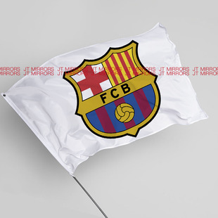 西甲联赛巴塞罗那足球俱乐部球队周边应援队旗定做FC Barcelona