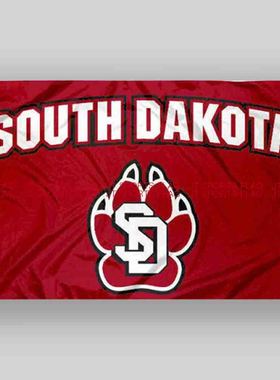 NCAA南达科他州郊狼旗帜大学队旗定做South Dakota Coyotes Flag