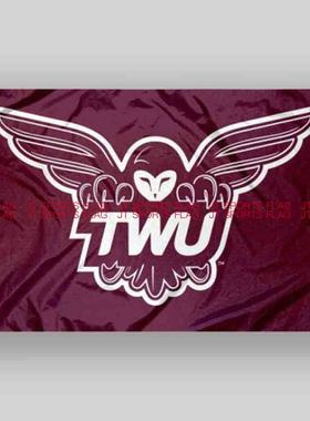 NCAA得克萨斯州女子先锋旗帜Texas Womans Pioneers Banner Flag