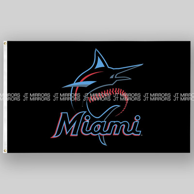 mlb美国迈阿密马林鱼队棒球旗帜