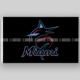 MLB美国迈阿密马林鱼队棒球俱乐部队旗旗帜Miami Marlins flags