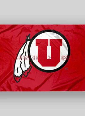 NCAA犹他州大学校旗班旗队旗旗子定制旗帜定做Utah Utes Flag