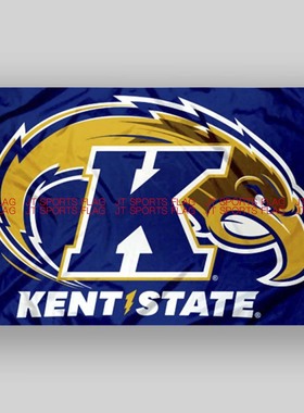 NCAA肯特州金闪旗大学校旗队旗Kent State Golden Flashes Flag