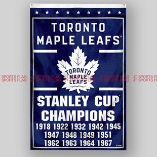 NHL加拿大多伦多枫叶队冰球俱乐部冠军队旗Toronto Maple Leafs