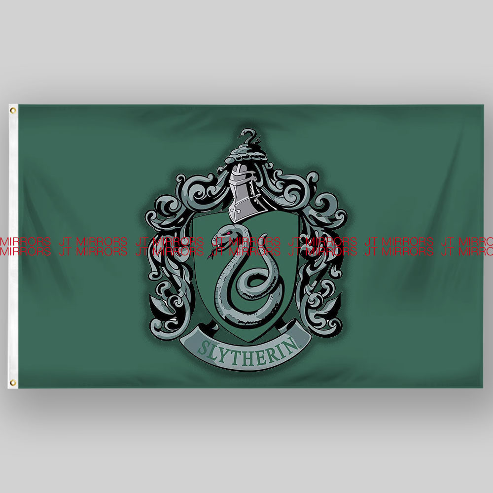 slytherin flag哈利波特harry potter斯莱特林魔法学院旗帜周边