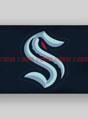 NHL美国西雅图海妖队曲棍球冰球俱乐部队旗定做Seattle Kraken