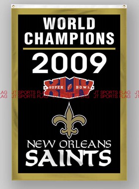 NFL美国新奥尔良圣徒队橄榄球俱乐部冠军队旗New Orleans Saints