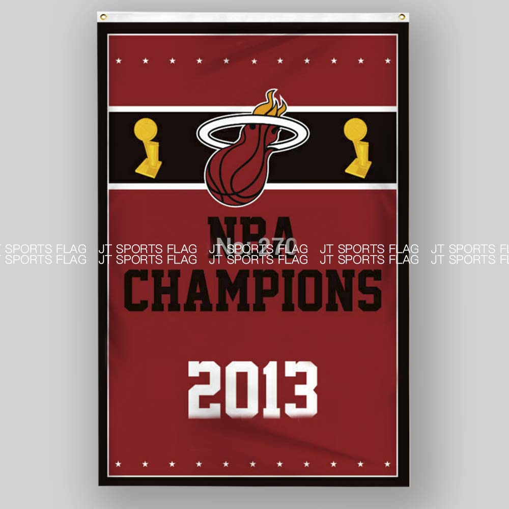 NBA迈阿密热火篮球俱乐部球队冠军旗帜队旗定制Miami Heat banner