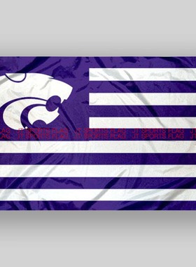 NCAA堪萨斯州野猫大学校旗队旗旗帜Kansas State Wildcats Flag