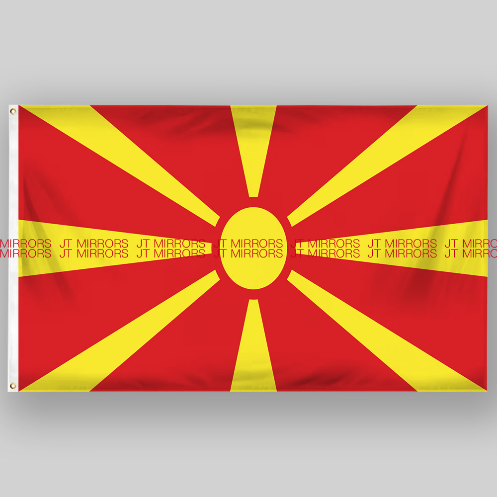 世界杯足球north macedonia flag北马其顿国旗旗帜定制定做