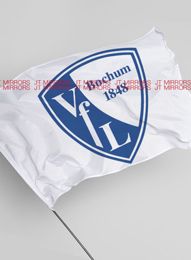 德甲联赛波鸿足球俱乐部球队周边应援队旗定做VfL Bochum flag