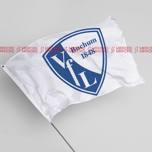 德甲联赛波鸿足球俱乐部球队周边应援队旗定做VfL Bochum flag