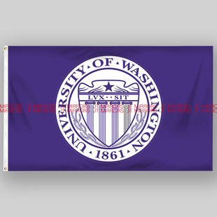 华盛顿大学学院校旗班旗队旗旗帜University of Washington flag