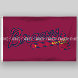 MLB美国亚特兰大勇士棒球俱乐部队旗周边潮品Atlanta Braves flag