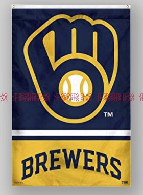 MLB美国密尔沃基酿酒人队棒球俱乐部冠军队旗Milwaukee Brewers