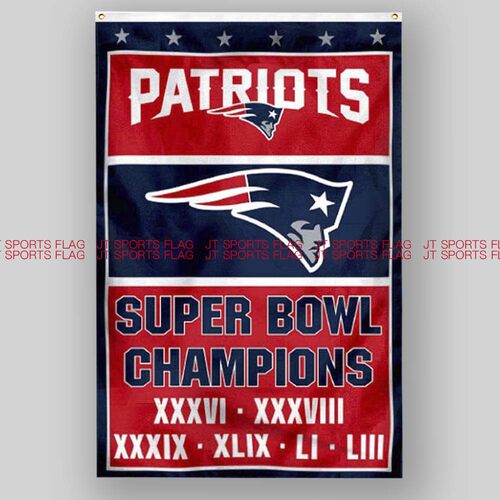 NFL新英格兰爱国者队橄榄球俱乐部冠军队旗New England Patriots