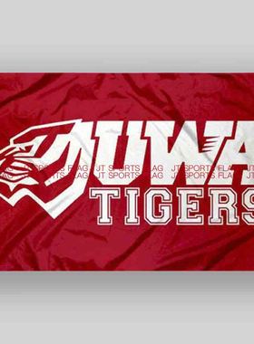 NCAA西阿拉巴马老虎旗帜大学队旗定做West Alabama Tigers Flag
